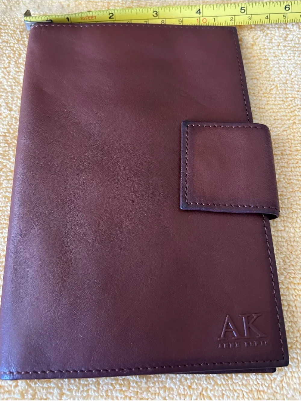 GUC Vintage Embossed AK Brown Leather Wallet